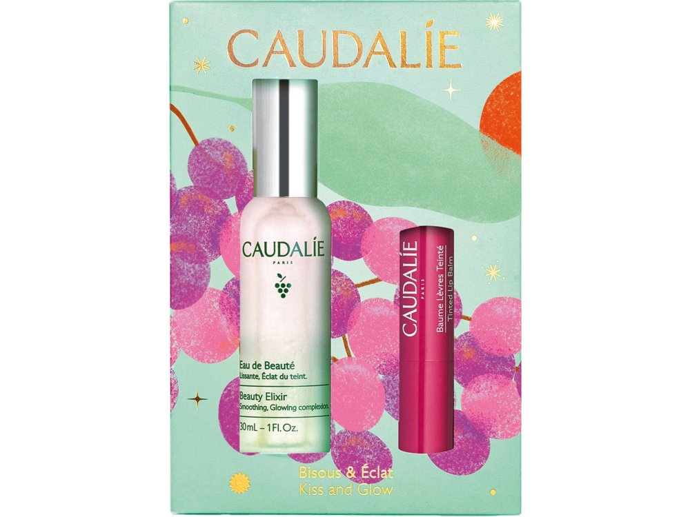 Caudalie Xmas Promo Kiss & Glow Set για Λαμπερή Επιδερμίδα & Εντυπωσιακά Χείλη με Beauty Elixir Ελιξήριο Ομορφιάς, 30ml & Δώρο Tinted Balm Xειλιών με Χρώμα, 4.5g, 1σετ