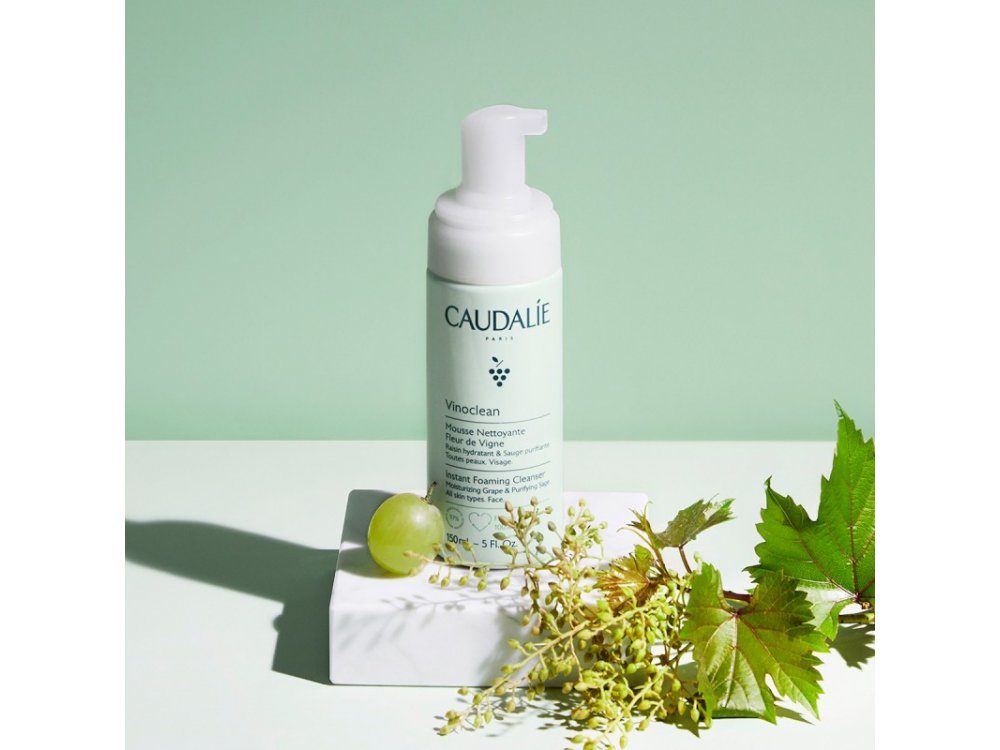 Caudalie Vinoclean Instant Foaming Cleanser Αφρός Καθαρισμού Προσώπου, 150ml