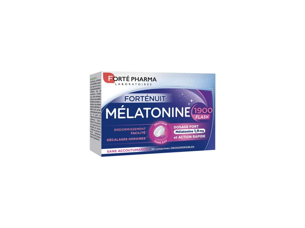 Forte Pharma Melatonine 1900 Flash, Μελατονίνη 1900mg για την Αϋπνία με Γεύση Βανίλια, 30caps