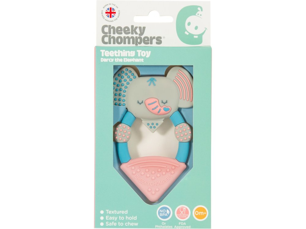 Cheeky Chompers Teething Toy Elephant, Μασητικό οδοντοφυΐας Ελέφαντας, 1τμχ