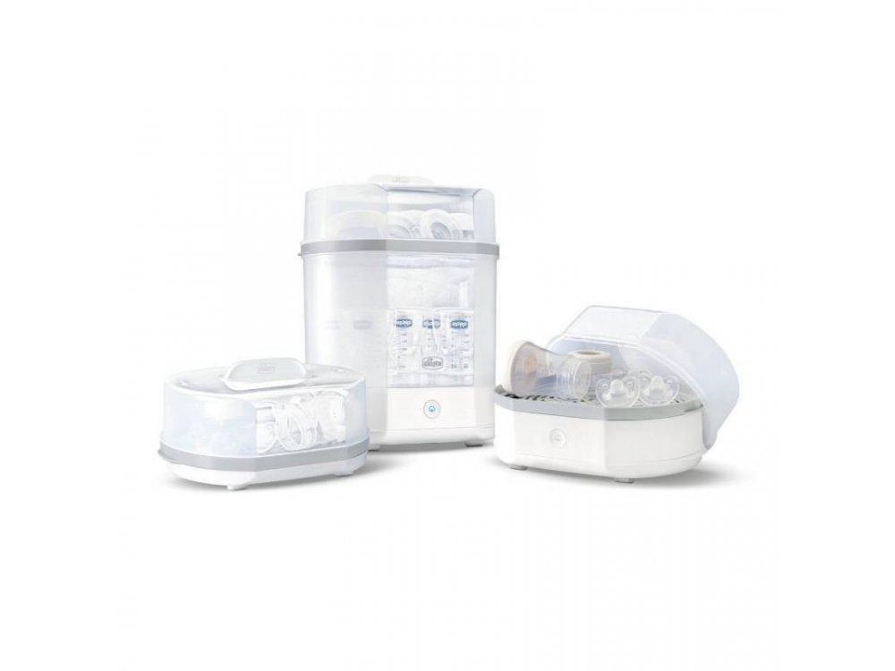 Chicco Steam Steriliser, Ηλεκτρικός Αποστειρωτής 3 σε 1, (D10-07391-10), 1τμχ