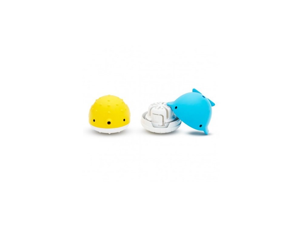 Munchkin Color Buddies, Μπουγελόφατσες μπάνιου σε σχέδια ζωάκια που αφήνουν πολύχρωμο χρώμα, 2τμχ