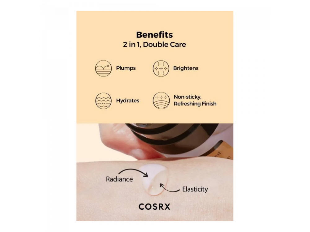 Cosrx Advanced Snail Radiance Dual Essence Ενυδατικό essence με σαλιγκάρι κ νιασιναμίδη, 80ml