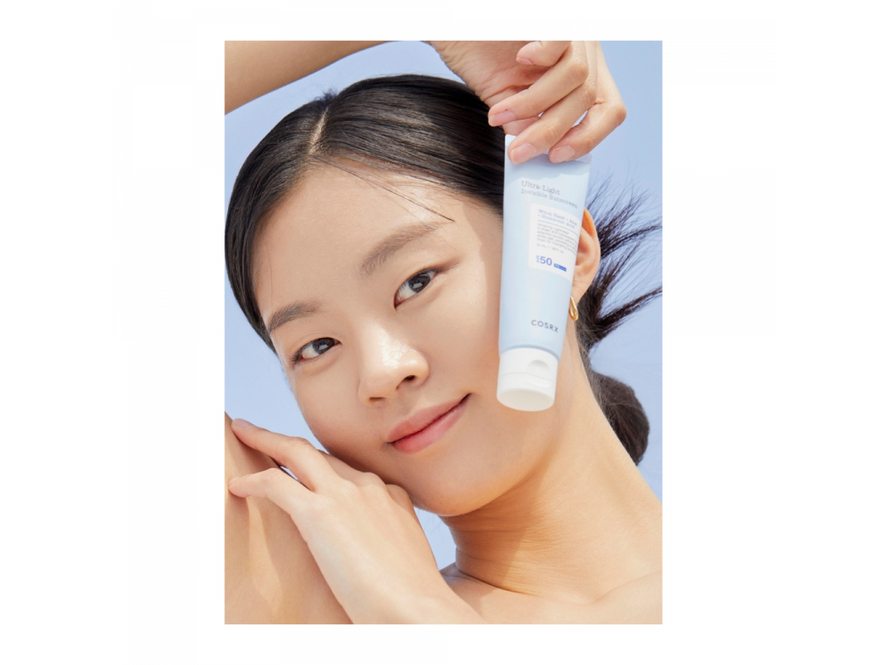 Cosrx Ultra Light Invisible Sunscreen Super λεπτόρρευστο ενυδατικό αντιηλιακό με υψηλή προστασία, 50ml