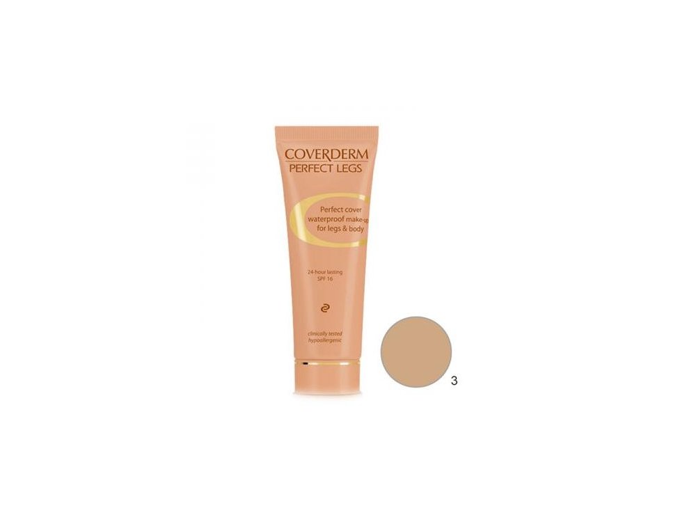 Coverderm Perfect Face, Αδιάβροχο Make-Up SPF20 No.3, 30ml