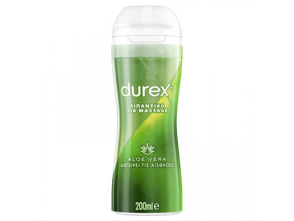 Durex Play Massage Aloe Gel, Λιπαντικό Μασάζ για Απόλυτες Στιγμές Απόλαυσης & Ευχαρίστησης, 200ml