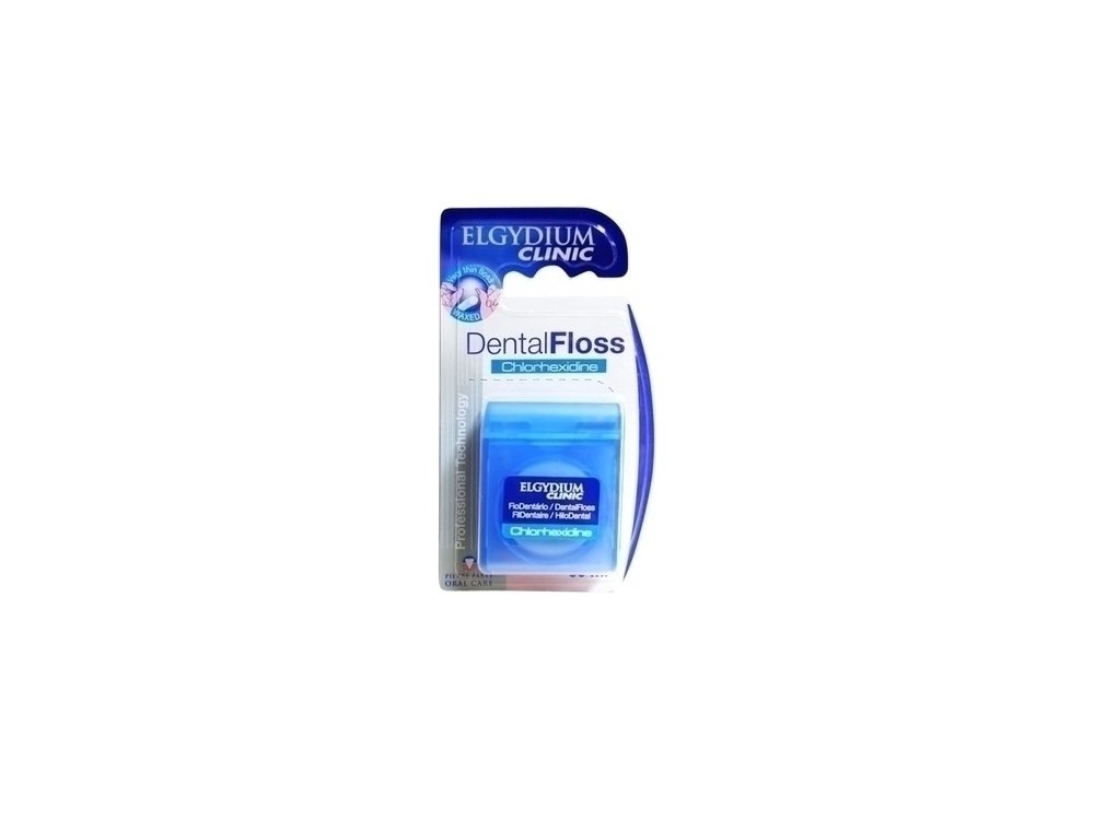 Elgydium Dental Floss Chlorexidine, Οδοντικό νήμα, 50m