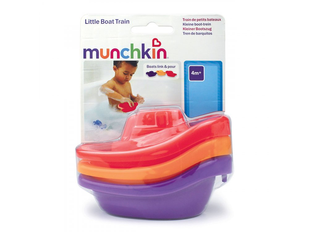 Munchkin Little Boat Train, Παιχνίδι Μπάνιου Βαρκούλες 4m+, 3τμχ