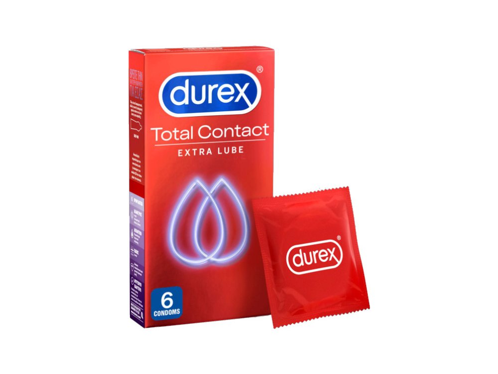 Durex Total Contact, Προφυλακτικά Εξαιρετικά Λεπτά, 6τμχ