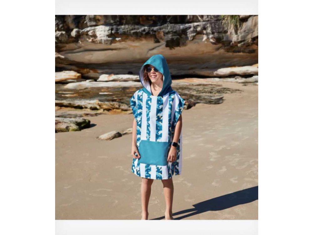 Dock & Bay Παιδικό πόντσο Quickdry, Cool Camo Microfiber, για 3-5 ετών