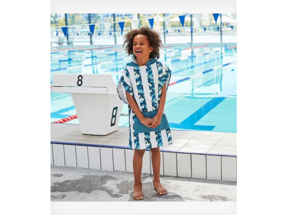 Dock & Bay Παιδικό πόντσο Quickdry, Cool Camo Microfiber, για 3-5 ετών