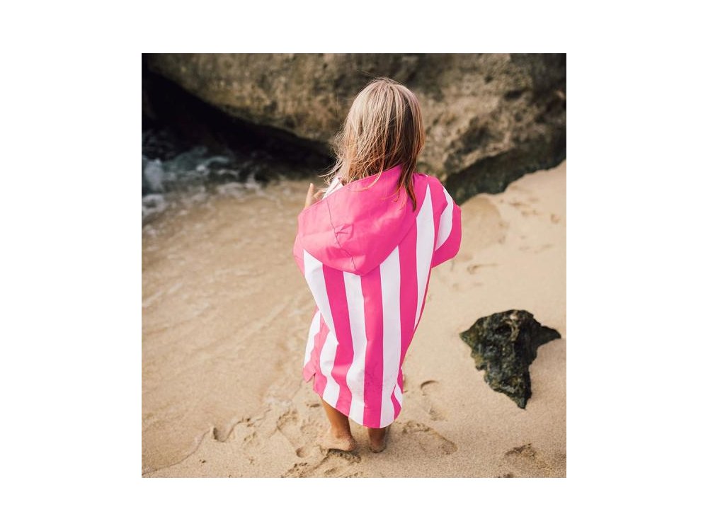 Dock & Bay Παιδικό πόντσο Quickdry, Bondi Pink Microfiber, Extra Small για 2-4 ετών