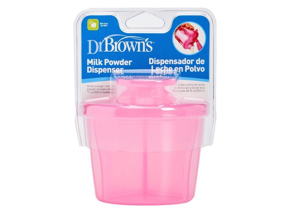 Dr. Brown's Milk Powder Dispenser AC 038, Δοχείο Μεταφοράς Γάλακτος Ροζ, 1τμχ