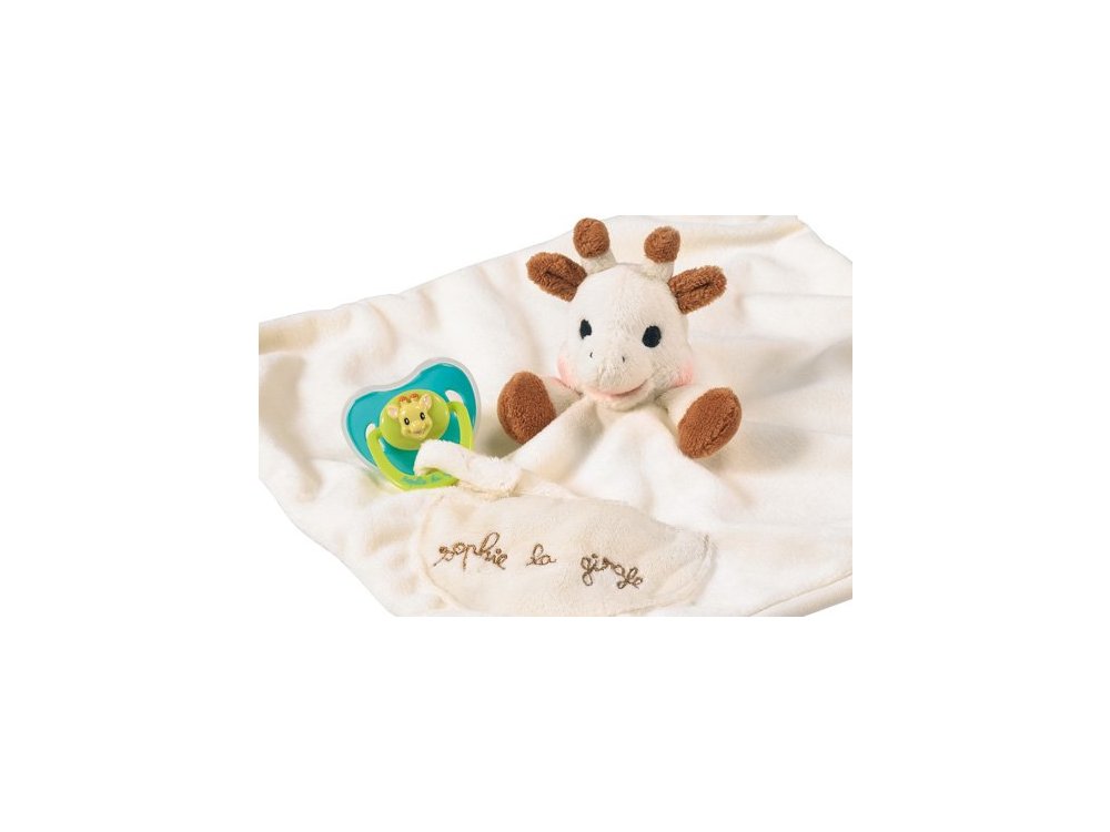 Sophie La Girafe Comforter with Pacifier Holder, Πανάκι Παρηγοριάς με θέση για την πιπίλα, 1τμχ