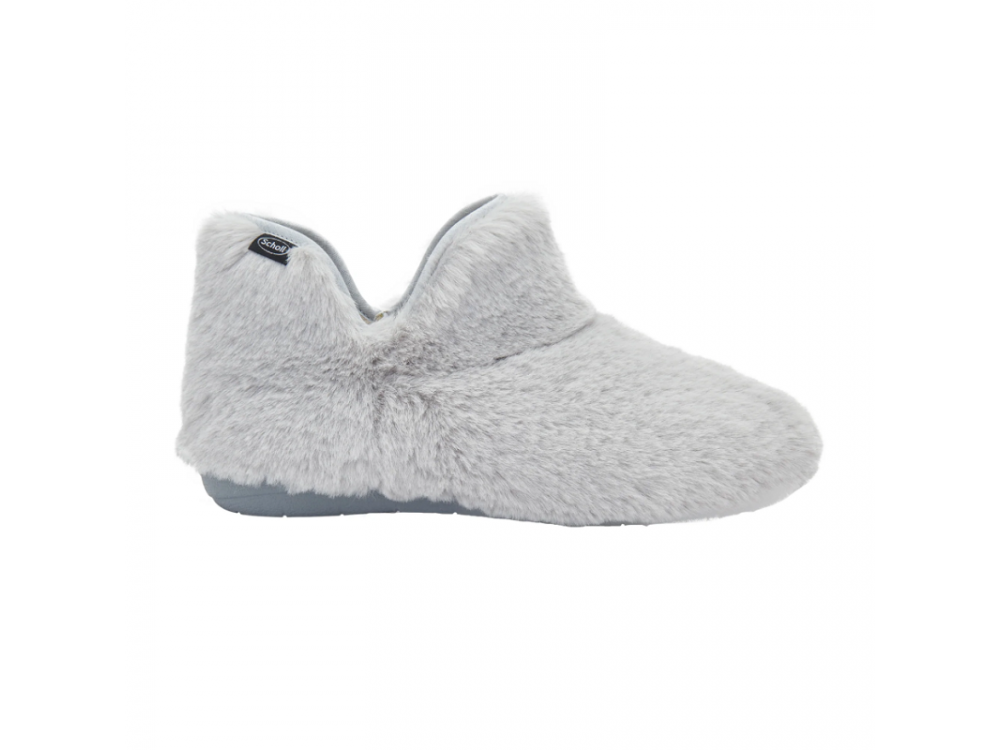Scholl Molly Bootie L.Grey Γυναικείες Παντόφλες Με Συνθετική Γούνα, No38