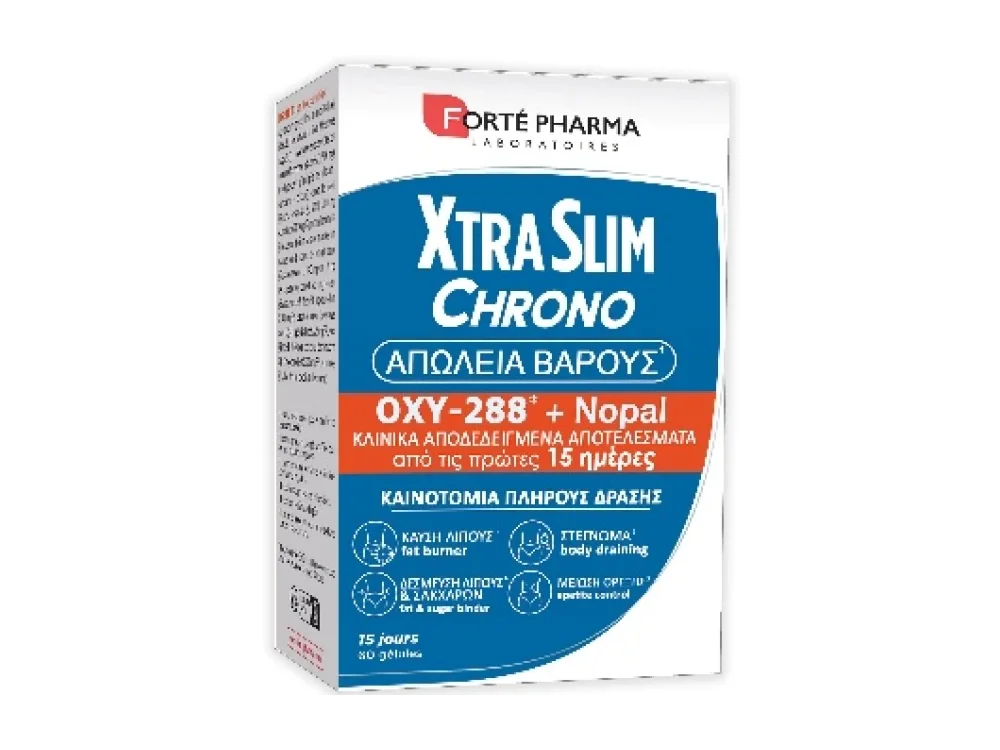 Forte Pharma XtraSlim Chrono Weight Loss Συμπλήρωμα Διατροφής για Απώλεια Βάρους, 60caps