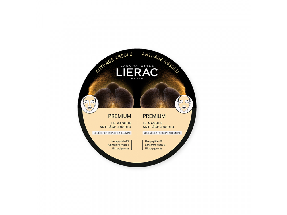 Lierac Premium The Mask Absolute Anti-Aging Μάσκα Προσώπου με Ολοκληρωμένη Αντιγηραντική Δράση, 2x6ml