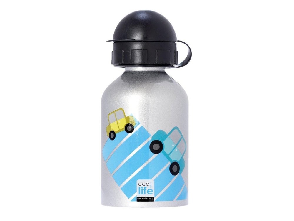 Eco Life Bottle Cars Mεταλλικό Ανοξείδωτο Παγούρι-θερμός, 400ml