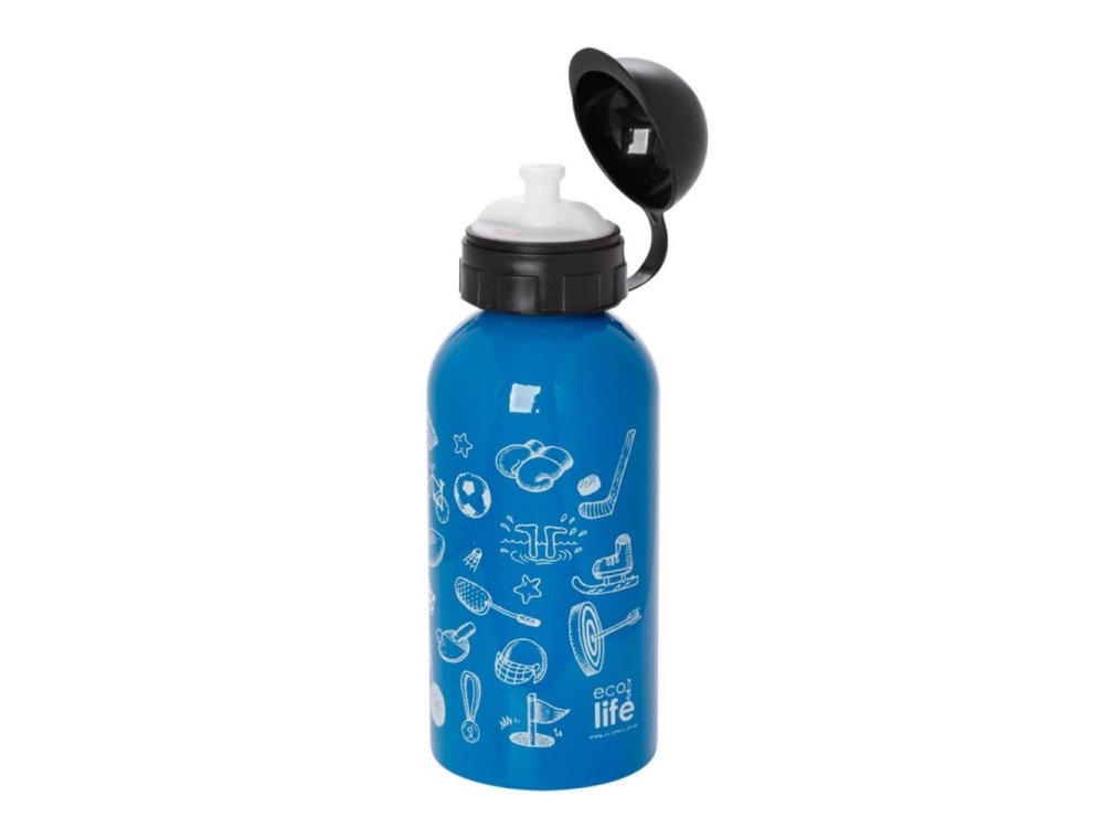 Eco Life Bottle Sports, Mεταλλικό Ανοξείδωτο Παγούρι-θερμός, 500ml