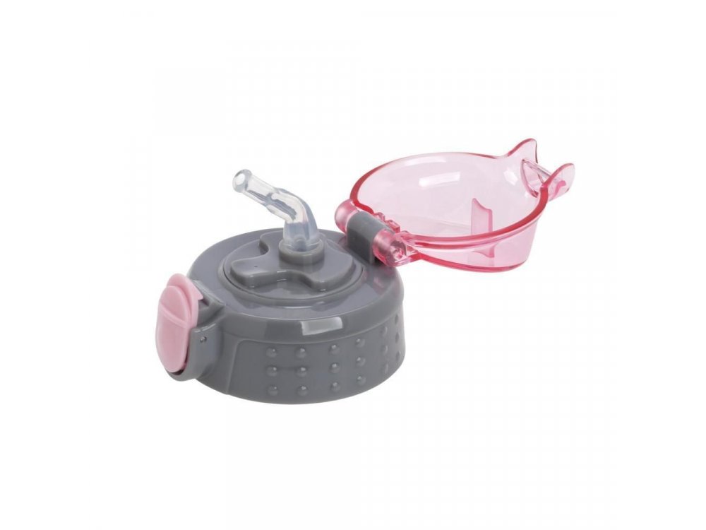 Eco Life Aνταλλακτικό πώμα για Kids Θερμούς-Παγούρια, Ροζ, 300ml