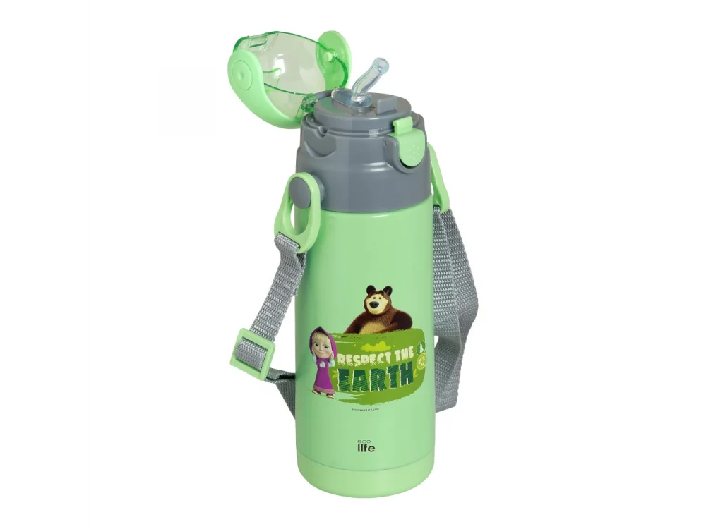 EcoLife Masha Respect Earth Mint, Παγούρι Θερμός, 400ml