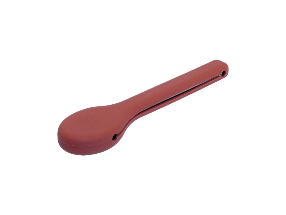 Ecolife Cutlery Red, Σετ μαχαιροπίρουνα σε θήκη Σιλικόνης, 1σετ