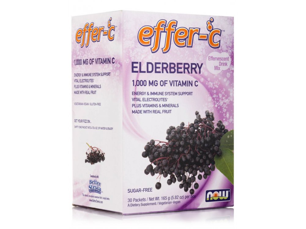 Now Effer-C Elderberry 30veg.caps