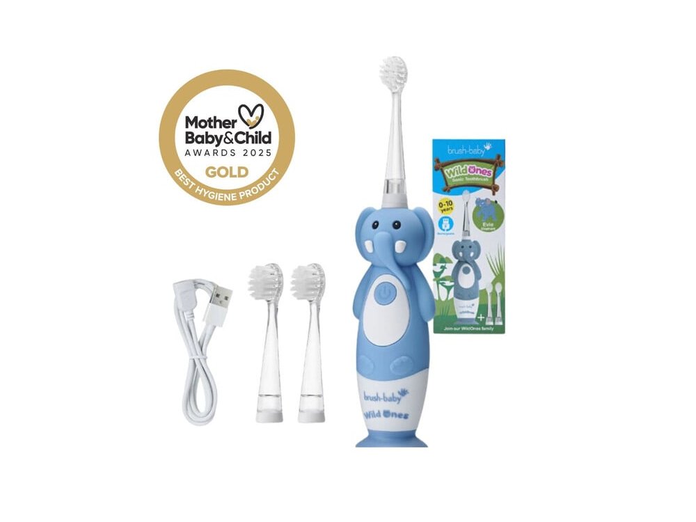 Brush-Baby WildOnes, Επαναφορτιζόμενη Ηλεκτρική Οδοντόβουρτσα Ελέφαντας 0-10 ετών, 1τμχ