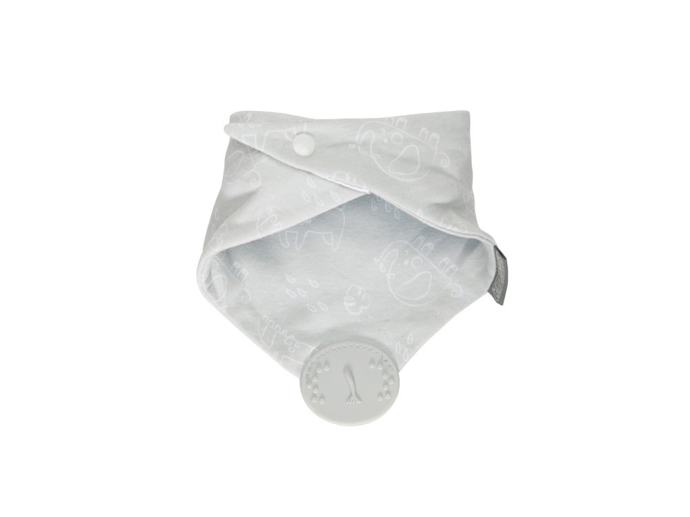 Cheeky Chompers Essentials Neckerchew Animal cracker, Σαλιάρα-Μπαντάνα με ενσωματωμένο μασητικό οδοντοφυΐας, 1τμχ