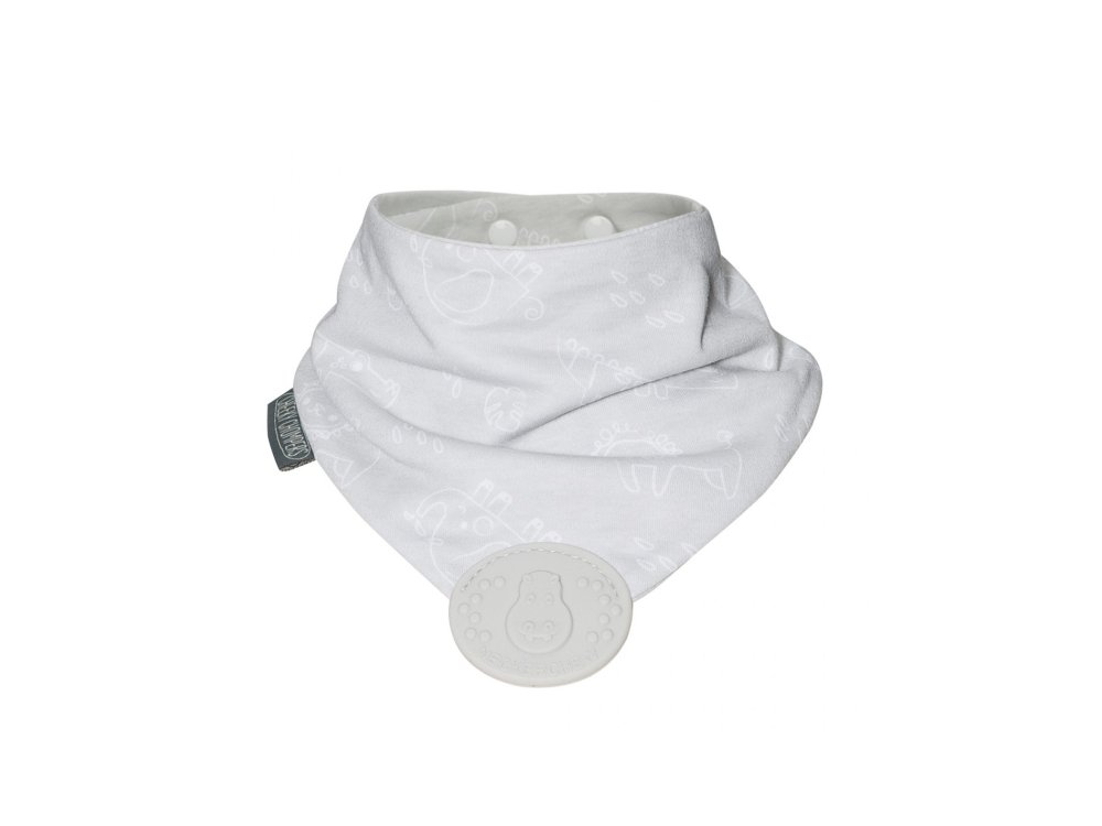 Cheeky Chompers Essentials Neckerchew Animal cracker, Σαλιάρα-Μπαντάνα με ενσωματωμένο μασητικό οδοντοφυΐας, 1τμχ