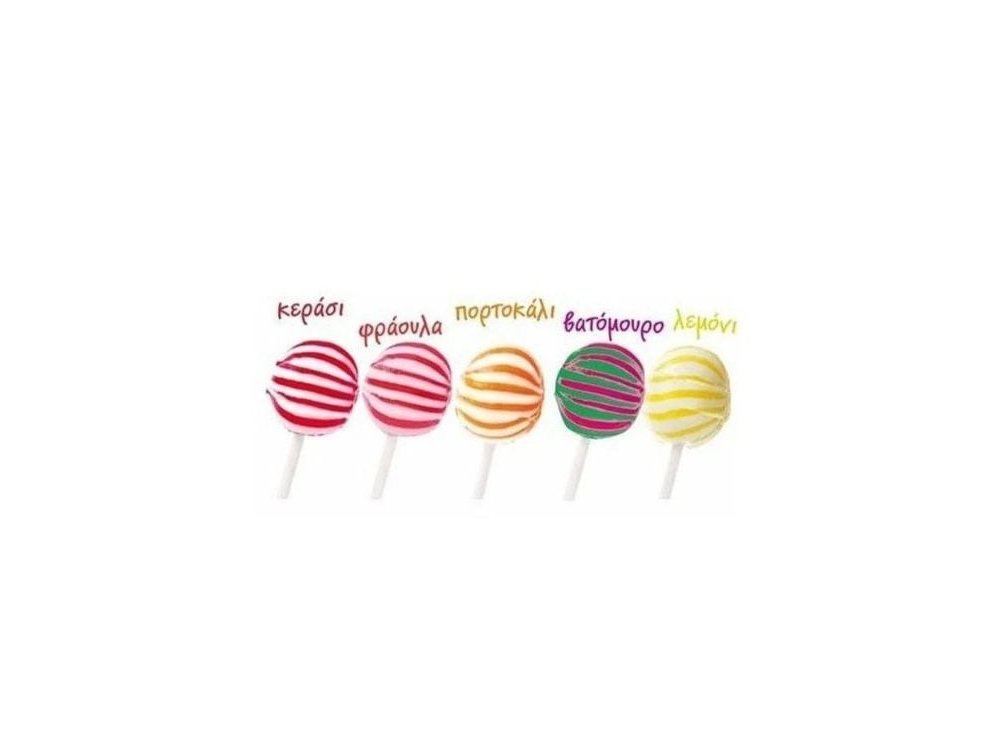 Super Lolli Γλειφιτζουρι Mixed Σε 5 Υπεροχες Γευσεις Χωρις Ζαχαρη- Με 5 βιταμίνες, 1τμχ