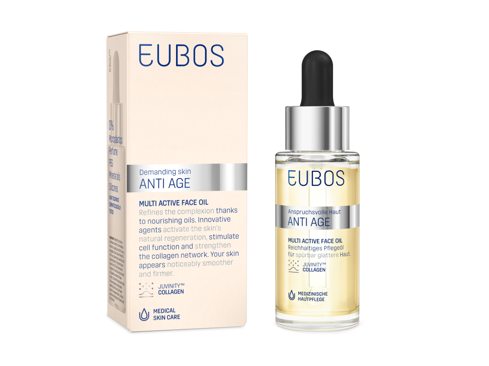 Eubos Anti Age Multi Active Face Oil, Έλαιο Περιποίησης Προσώπου με Αντιγηραντική Δράση, 30ml