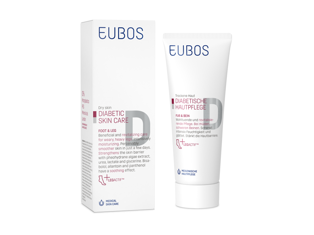 Eubos Diabetic Skin Care Foot & Leg Multi-Active, Γαλάκτωμα Ποδιών 3 σε 1 για Πολύ Ξηρό-Τραχύ Δέρμα, 100ml