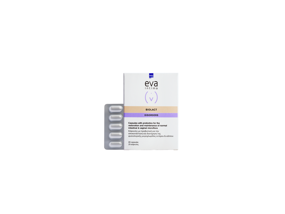 InterMed Eva Intima Biolact Capsules, Προβιοτικά για την αποκατάσταση του εντέρου και του κόλπου, 20caps