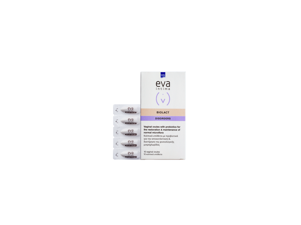 InterMed Eva Intima Biolact Ovules Disorders, Προβιοτικά για την αποκατάσταση της Κολπικής Χλωρίδας, 10abs