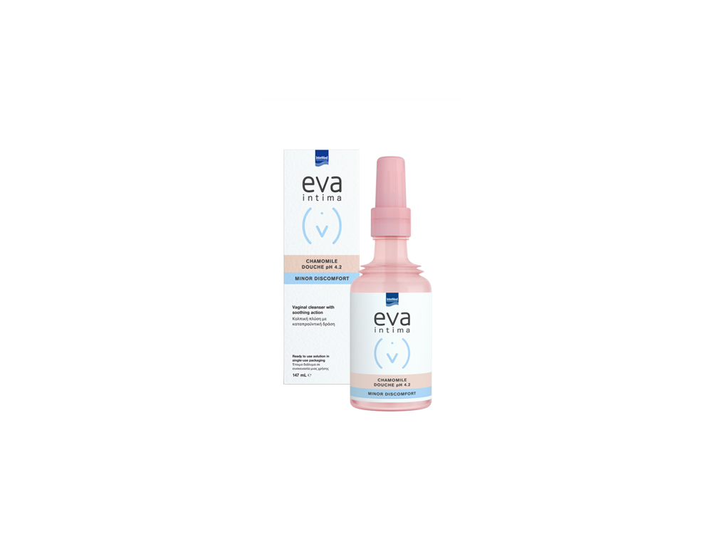 InterMed Eva Intima Chamomile Douche, Κολπική Πλύση με Χαμομήλι, Αντιφλογιστική & Καταπραϋντική Δράση, 147ml