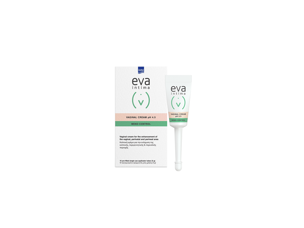 InterMed Eva Intima Vaginal Cream Meno-Control, Κολπική Κρέμα Ισχυρής Ανάπλασης, 10 x 5g