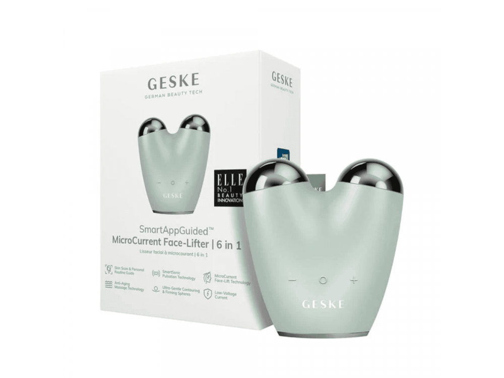 Geske MicroCurrent Face-Lifter, Συσκευή Σύσφιξης προσώπου, Χρώμα Green, 6 in 1