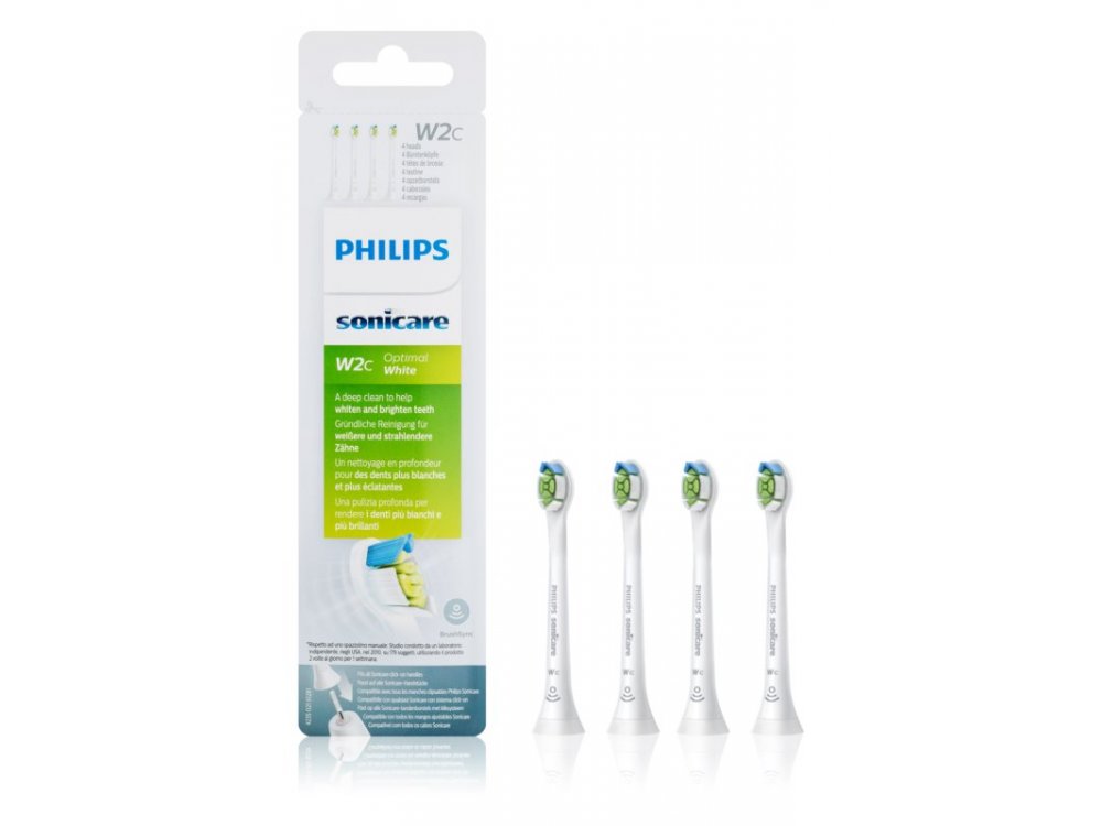 Philips Sonicare W2C Optimal White Mini HX6074/27, Ανταλλακτικά Κεφαλής Οδοντόβουρτσας, 4τμχ