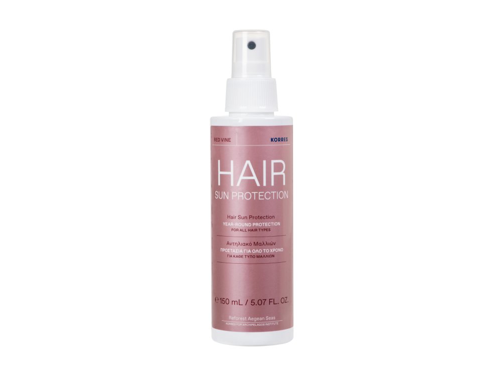 Korres Hair Sun Protection, Κόκκινο Αμπέλι Αντηλιακό Μαλλιών για Κάθε Τύπο Μαλλιών, 150ml