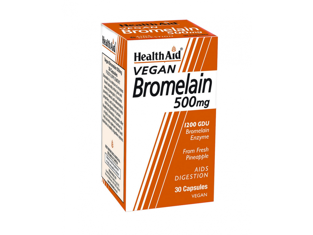 Health Aid Vegan Bromelain 500mg 1200GDU 30caps
