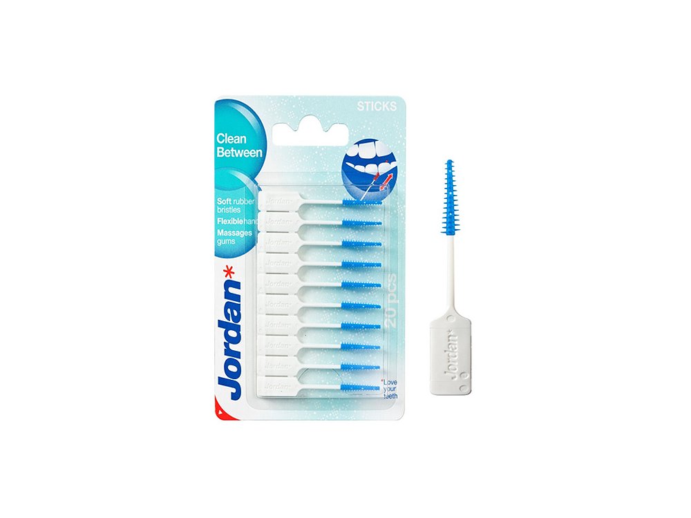 Jordan Clean Between Sticks, Μεσοδόντια Βουρτσάκια, 20τμχ