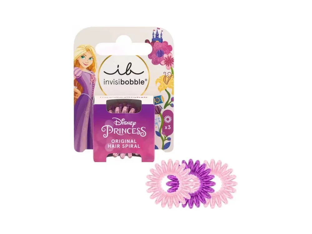 Invisibobble Original Hair Spiral Disney Princess Rapunzel Λαστιχάκια μαλλιών, 3 τεμάχια