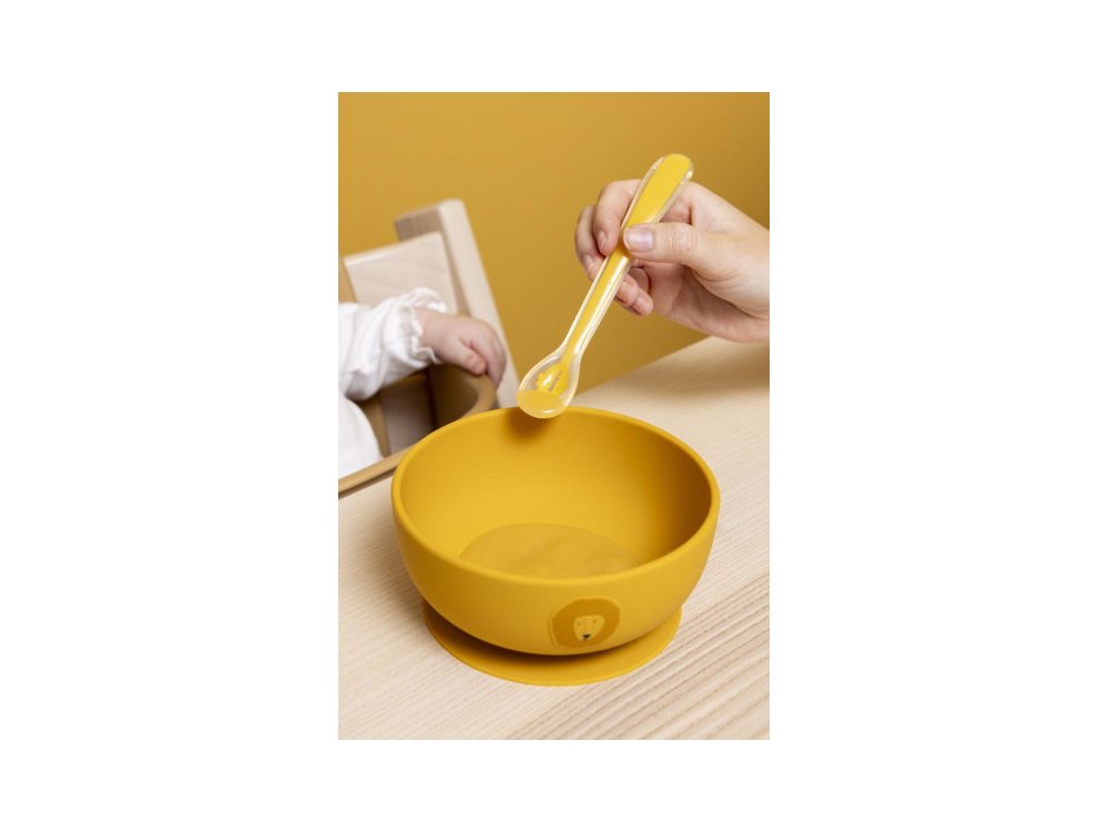 Trixie Feeding Spoon Mr Lion Βρεφικό Σετ με Κουτάλια από Σιλικόνη για 4m+, 3τμχ