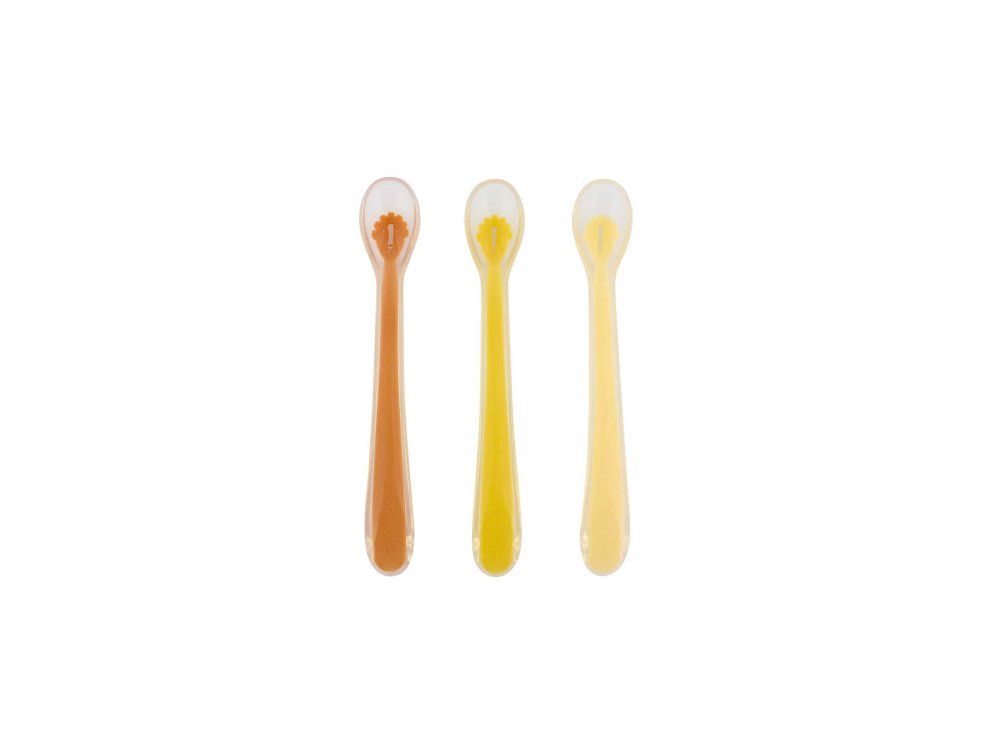 Trixie Feeding Spoon Mr Lion Βρεφικό Σετ με Κουτάλια από Σιλικόνη για 4m+, 3τμχ