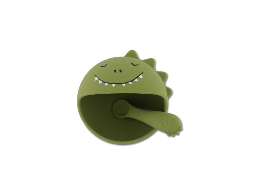 Trixie Mr. Dino First Baby Meal Set Σετ Φαγητού 4m+ με Μπολ & Κουτάλι, 1σετ