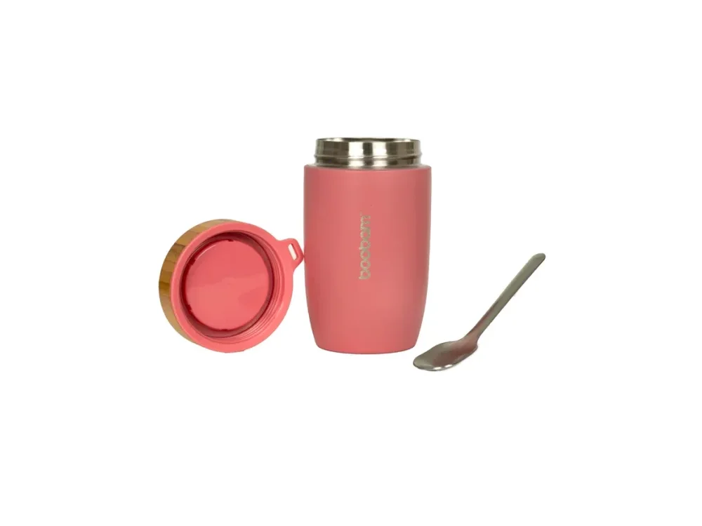 Boobam Food Thermos Inox Δοχείο Φαγητού Θερμός Χρώμα Ροζ, 500ml