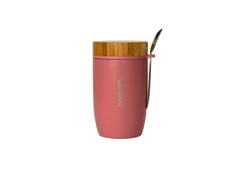 Boobam Food Thermos Inox Δοχείο Φαγητού Θερμός Χρώμα Ροζ, 500ml