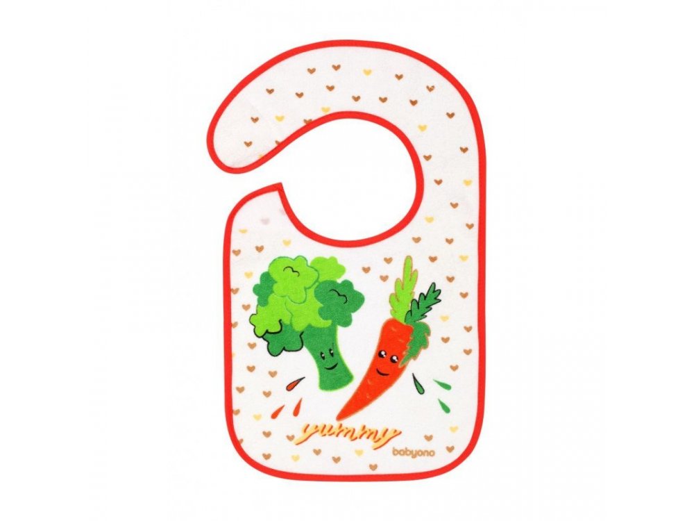 BabyOno Σαλιάρα Βαμβακερή, Αδιάβροχη 6m+, Ανακαλύπτω τις γεύσεις!