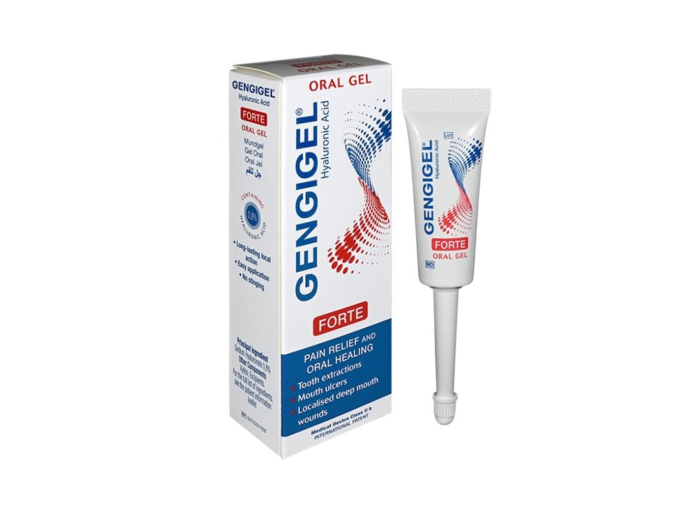 Gengigel Forte Oral Gel Hyaluronic Acid Γέλη Καταπράυνσης & Προστασίας για τα Ούλα, 8ml